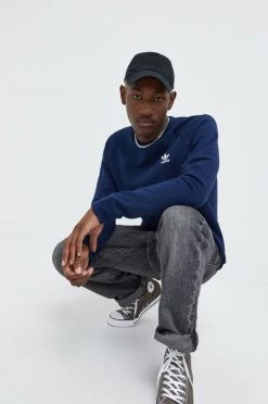 Ανδρικά Χωρίς φερμουάρ Μπλούζα Adidas Originals ναυτικό μπλε,