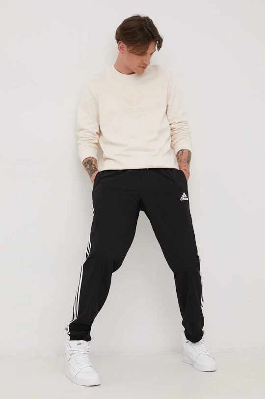 Ανδρικά Χωρίς φερμουάρ Βαμβακερή μπλούζα Adidas Originals μπεζ, - Image 2