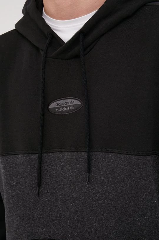 Ανδρικά Χωρίς φερμουάρ Βαμβακερή μπλούζα Adidas Originals μαύρο, - Image 5