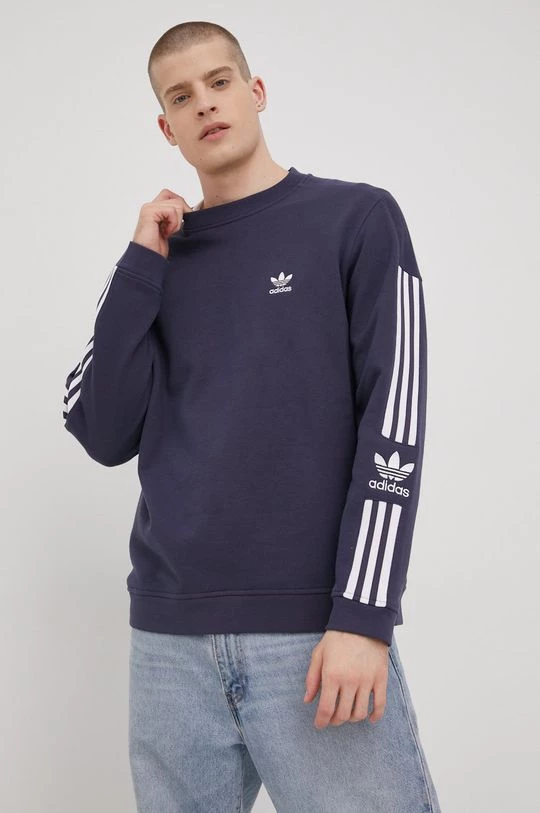 Ανδρικά Χωρίς φερμουάρ Βαμβακερή μπλούζα Adidas Originals Adicolor μοβ - Image 4