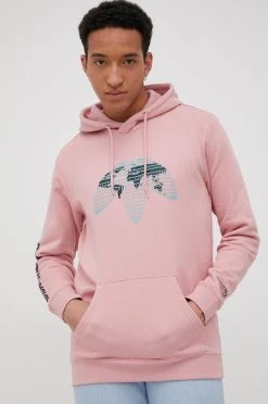 Ανδρικά Χωρίς φερμουάρ Βαμβακερή μπλούζα Adidas Originals χρώμα: ροζ,