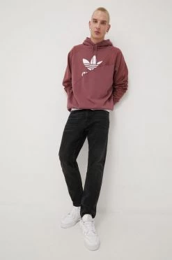 Ανδρικά Χωρίς φερμουάρ Μπλούζα Adidas Originals Adicolor χρώμα: μοβ