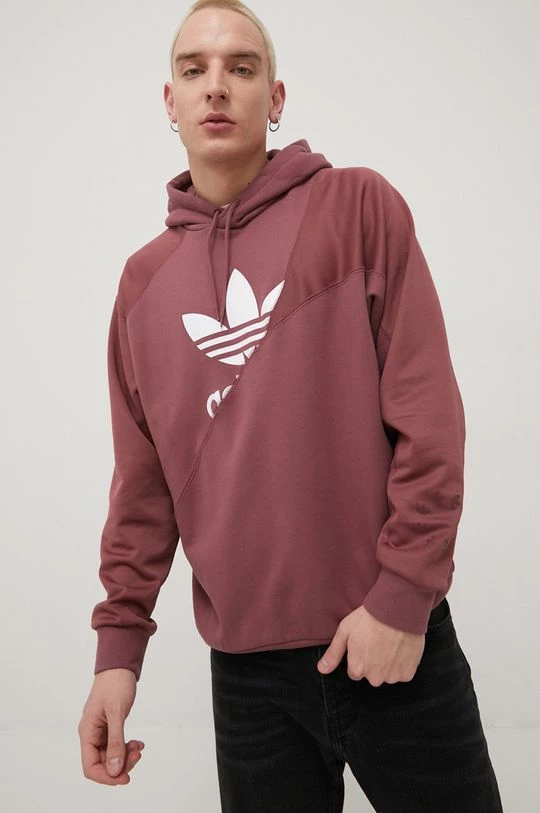 Ανδρικά Χωρίς φερμουάρ Μπλούζα Adidas Originals Adicolor χρώμα: μοβ - Image 2