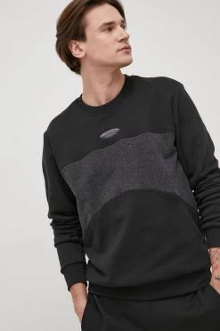 Ανδρικά Χωρίς φερμουάρ Adidas Originals - Βαμβακερή μπλούζα μαύρο