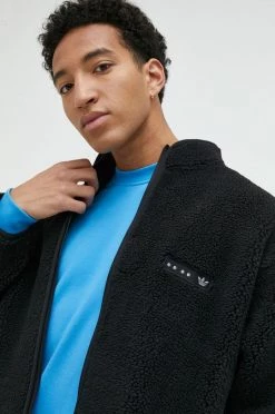 Ανδρικά Με φερμουάρ Μπλούζα Adidas Originals μαύρο,