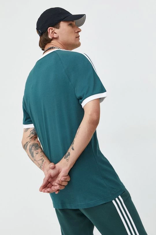 Ανδρικά Μπλουζάκια Βαμβακερό μπλουζάκι Adidas Originals πράσινο - Image 3