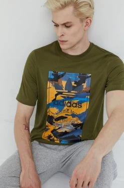 Ανδρικά Μπλουζάκια Βαμβακερό μπλουζάκι Adidas Originals πράσινο