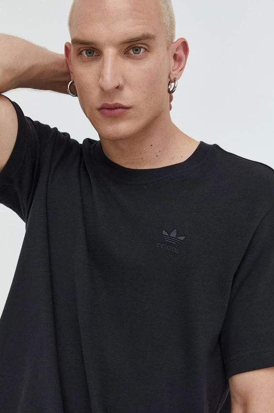 Ανδρικά Μπλουζάκια Βαμβακερό μπλουζάκι Adidas Originals μαύρο - Image 4