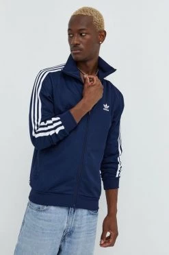 Ανδρικά Με φερμουάρ Μπλούζα Adidas Originals ναυτικό μπλε,