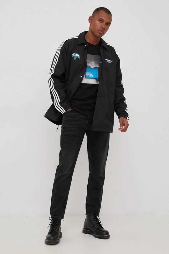 Ανδρικά Κοντά μπουφάν Μπουφάν Adidas Originals μαύρο, - Image 2