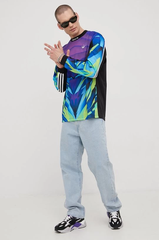 Ανδρικά Μακρυμάνικα Longsleeve Adidas Originals πολύχρωμο - Image 2