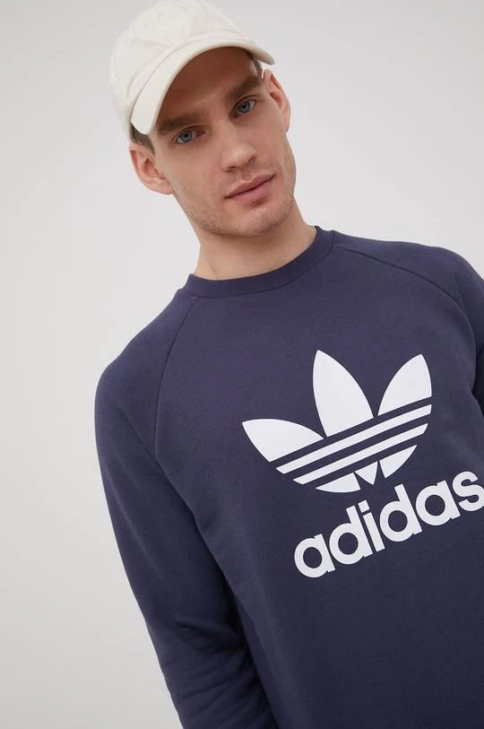 Ανδρικά Χωρίς φερμουάρ Βαμβακερή μπλούζα Adidas Originals Adicolor μοβ - Image 4