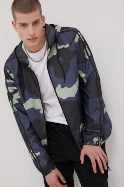 Ανδρικά Κοντά μπουφάν Μπουφάν Adidas Originals χρώμα: ναυτικό μπλε,