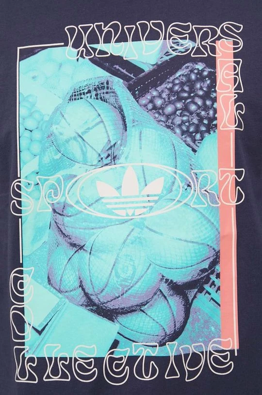 Ανδρικά Μακρυμάνικα Βαμβακερή μπλούζα με μακριά μανίκια Adidas Originals ναυτικό μπλε - Image 5