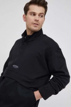 Ανδρικά Χωρίς φερμουάρ Βαμβακερή μπλούζα Adidas Originals χρώμα: μαύρο,