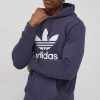 Ανδρικά Χωρίς φερμουάρ Βαμβακερή μπλούζα Adidas Originals Adicolor χρώμα: ναυτικό μπλε