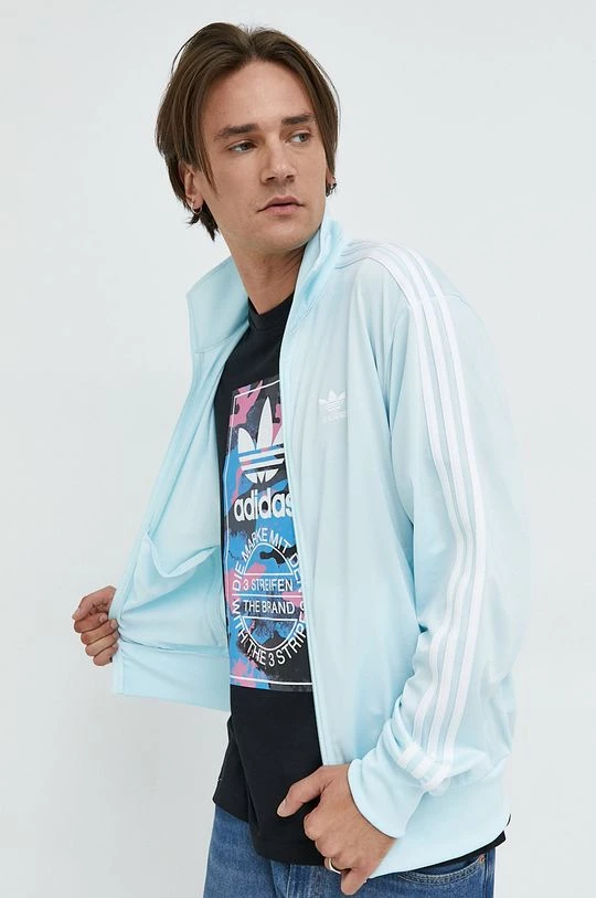 Ανδρικά Με φερμουάρ Μπλούζα Adidas Originals χλωμό λευκό - Image 2