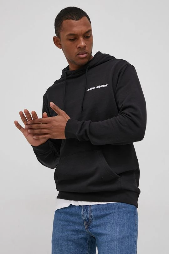 Ανδρικά Χωρίς φερμουάρ Βαμβακερή μπλούζα Adidas Originals χρώμα: μαύρο - Image 3