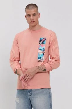 Ανδρικά Μακρυμάνικα Longsleeve Adidas Originals χρώμα: πορτοκαλί