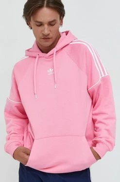 Ανδρικά Χωρίς φερμουάρ Βαμβακερή μπλούζα Adidas Originals ροζ,