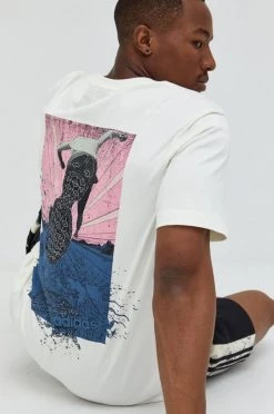 Ανδρικά Μπλουζάκια Βαμβακερό μπλουζάκι Adidas Originals μπεζ