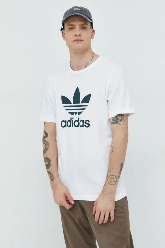 Ανδρικά Μπλουζάκια Βαμβακερό μπλουζάκι Adidas Originals άσπρο