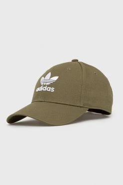 Jockey Βαμβακερό καπέλο Adidas Originals πράσινο
