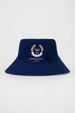 Καπέλα Αναστρέψιμο βαμβακερό καπέλο Adidas Originals ναυτικό μπλε
