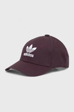 Jockey Βαμβακερό καπέλο του μπέιζμπολ Adidas Originals μοβ