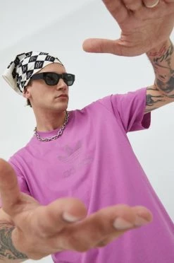 Ανδρικά Μπλουζάκια Βαμβακερό μπλουζάκι Adidas Originals ροζ