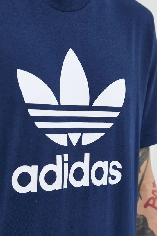 Ανδρικά Μπλουζάκια Βαμβακερό μπλουζάκι Adidas Originals ναυτικό μπλε - Image 5