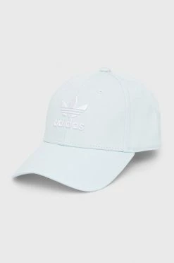 Jockey Βαμβακερό καπέλο Adidas Originals Traceable Series χλωμό λευκό