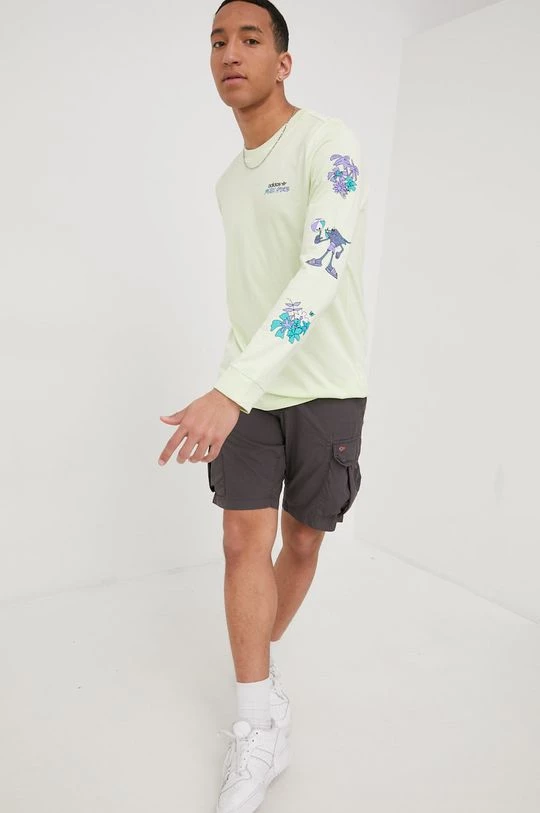 Ανδρικά Μακρυμάνικα Βαμβακερή μπλούζα με μακριά μανίκια Adidas Originals πράσινο