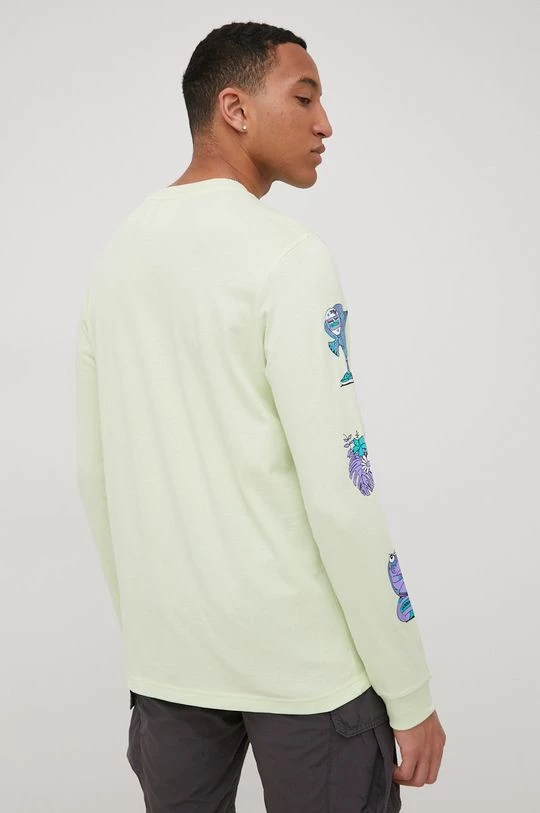 Ανδρικά Μακρυμάνικα Βαμβακερή μπλούζα με μακριά μανίκια Adidas Originals πράσινο - Image 3