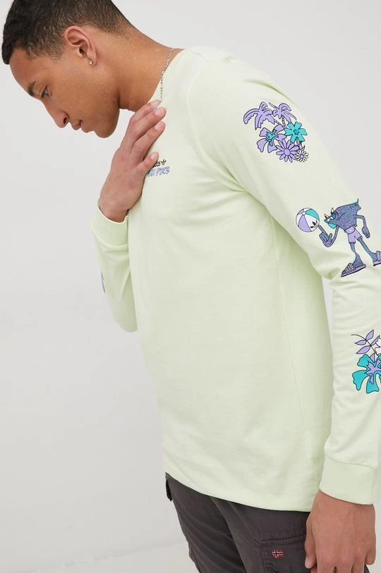 Ανδρικά Μακρυμάνικα Βαμβακερή μπλούζα με μακριά μανίκια Adidas Originals πράσινο - Image 5