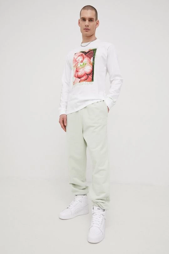 Ανδρικά Μακρυμάνικα Βαμβακερή μπλούζα με μακριά μανίκια Adidas Originals άσπρο - Image 2