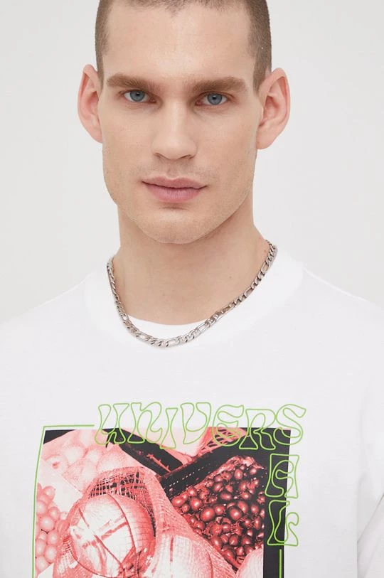 Ανδρικά Μακρυμάνικα Βαμβακερή μπλούζα με μακριά μανίκια Adidas Originals άσπρο - Image 6