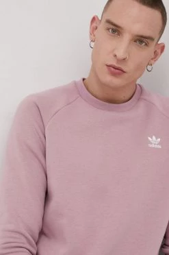 Ανδρικά Χωρίς φερμουάρ Μπλούζα Adidas Originals Adicolor χρώμα: ροζ