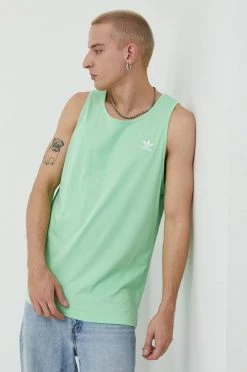 Ανδρικά Αμάνικα Βαμβακερό μπλουζάκι Adidas Originals πράσινο