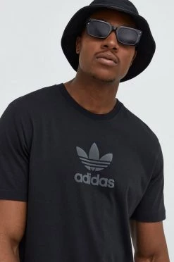 Ανδρικά Μπλουζάκια Βαμβακερό μπλουζάκι Adidas Originals μαύρο