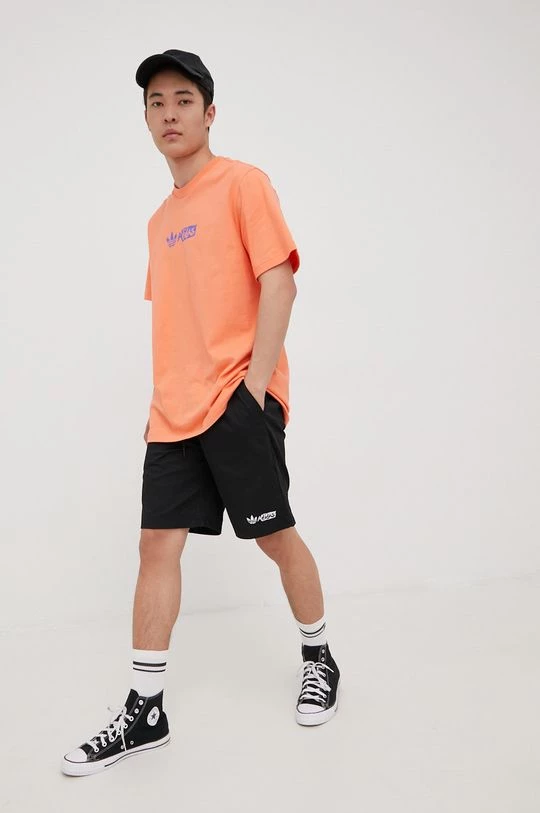 Ανδρικά Σορτς Βαμβακερό σορτσάκι Adidas Originals μαύρο - Image 2