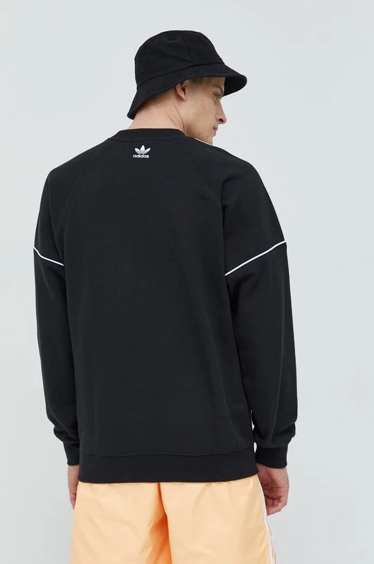 Ανδρικά Χωρίς φερμουάρ Βαμβακερή μπλούζα Adidas Originals μαύρο, - Image 3