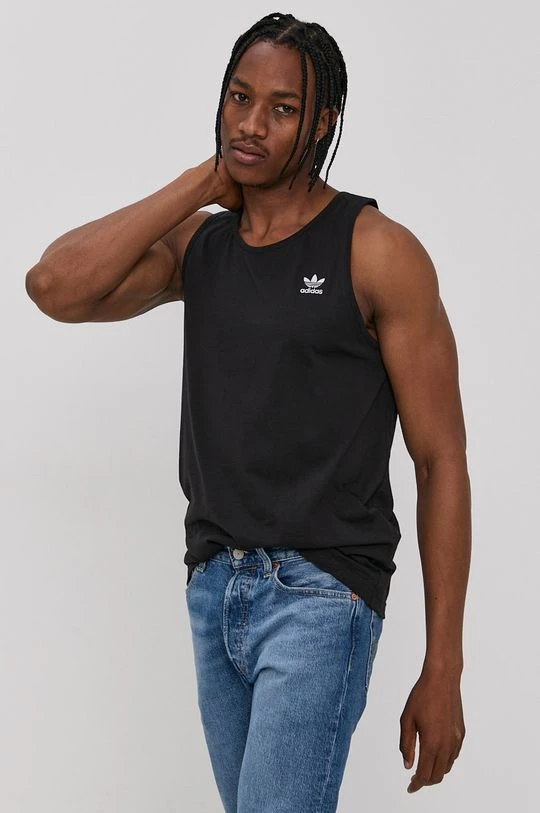 Ανδρικά Αμάνικα Μπλουζάκι Adidas Originals χρώμα: μαύρο - Image 4