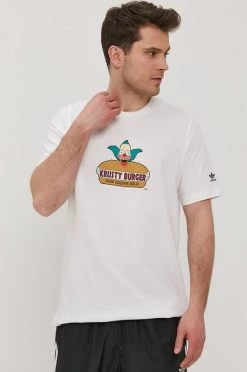 Ανδρικά Μπλουζάκια Μπλουζάκι Adidas Originals χρώμα: άσπρο