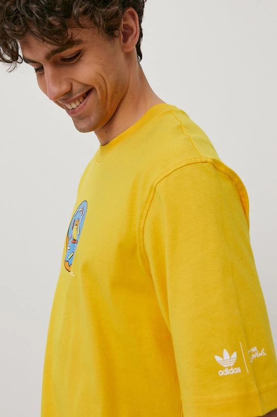 Ανδρικά Μπλουζάκια Μπλουζάκι Adidas Originals χρώμα: κίτρινο - Image 4
