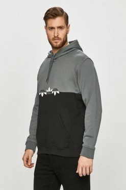 Ανδρικά Χωρίς φερμουάρ Adidas Originals - Βαμβακερή μπλούζα γκρί