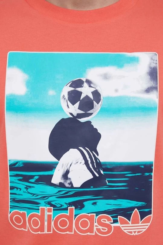 Ανδρικά Μπλουζάκια Βαμβακερό μπλουζάκι Adidas Originals πορτοκαλί - Image 5