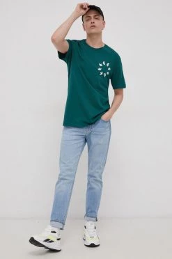 Ανδρικά Μπλουζάκια Βαμβακερό μπλουζάκι Adidas Originals Adicolor πράσινο