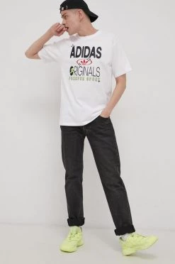 Ανδρικά Μπλουζάκια Βαμβακερό μπλουζάκι Adidas Originals άσπρο
