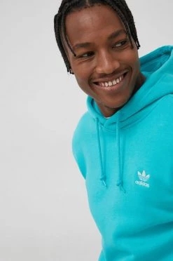 Ανδρικά Χωρίς φερμουάρ Μπλούζα Adidas Originals Adicolor χρώμα: τιρκουάζ